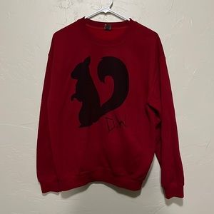 Supernatural Red Sweatshirt - Dean Winchester Squirrel